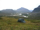 Campsite in Neasketvggi, Kebnekaise area